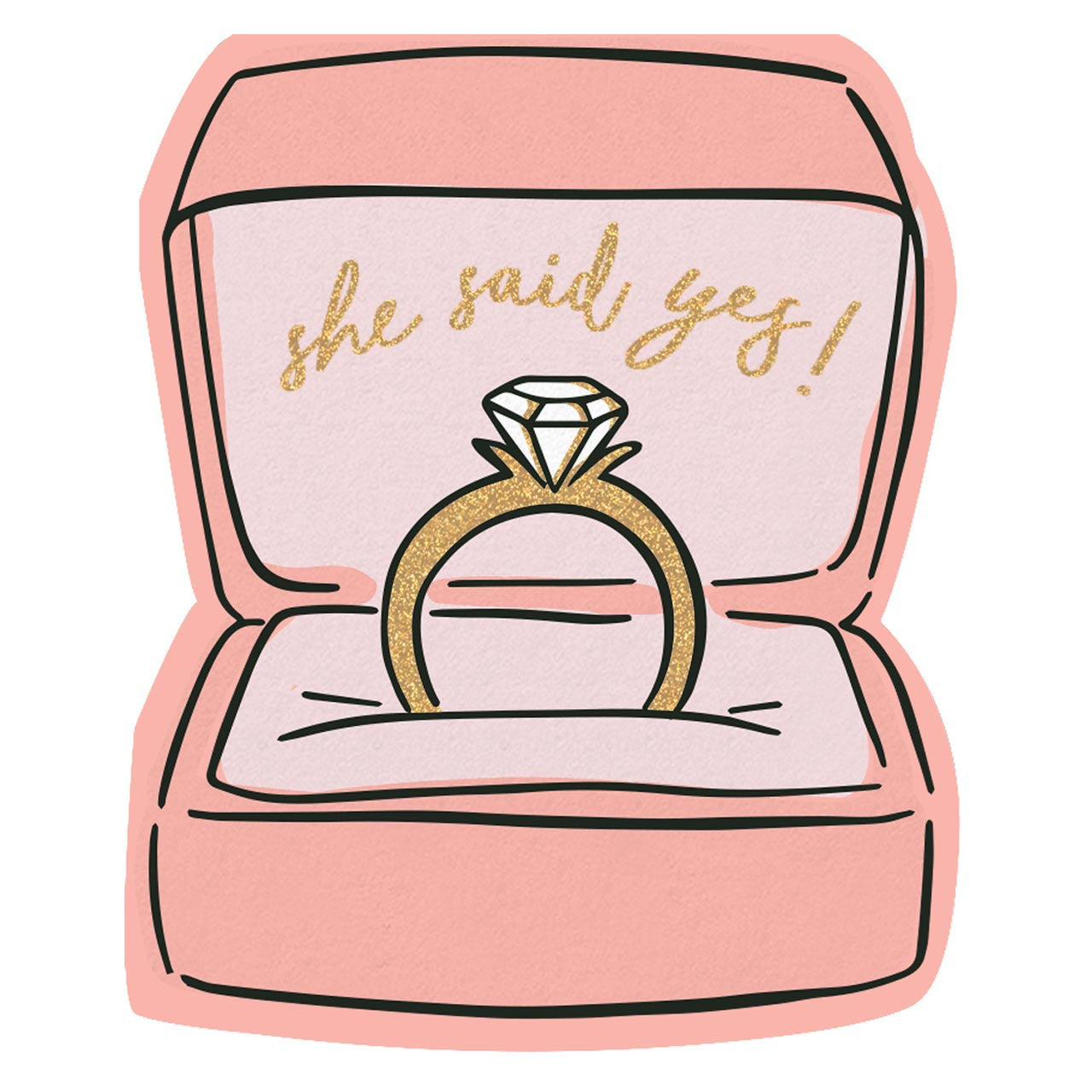 She Said Yes Cocktail Napkin