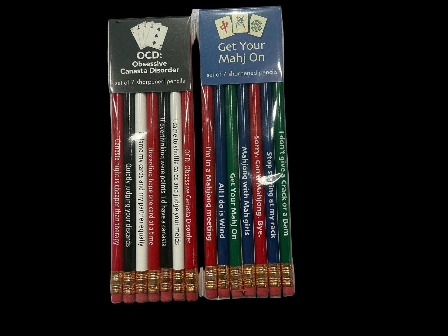 Set of 7 sharpened pencil Mahj and OCD