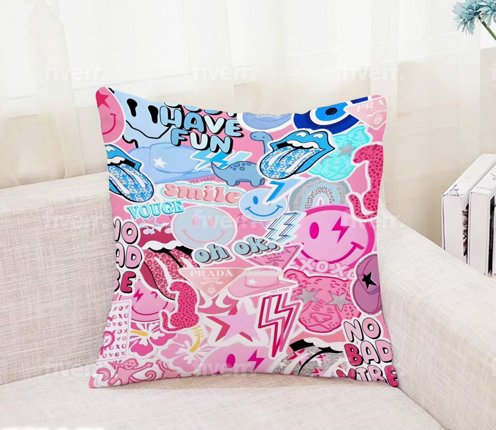 Preppy signing camp pillow