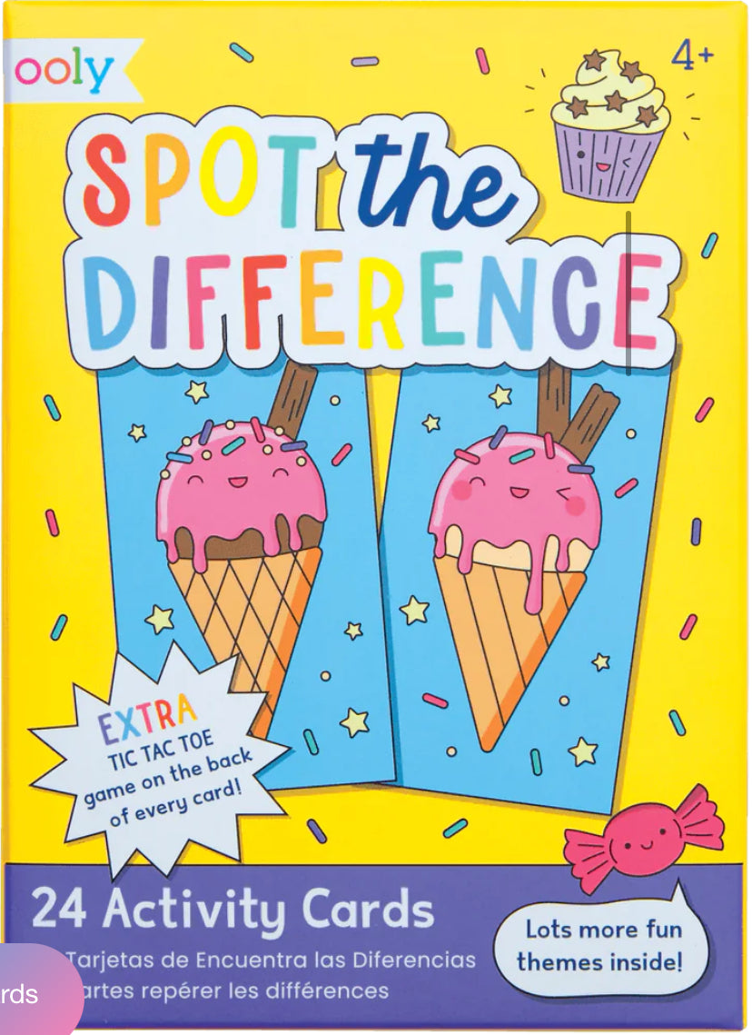 Spot the difference activity cards