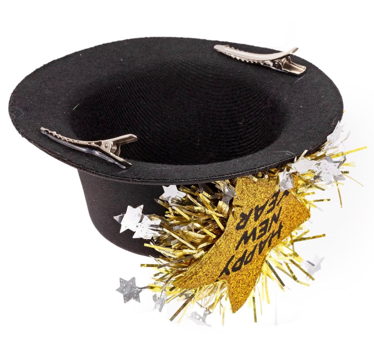 New Years Mini Top Hat Hair Clip
