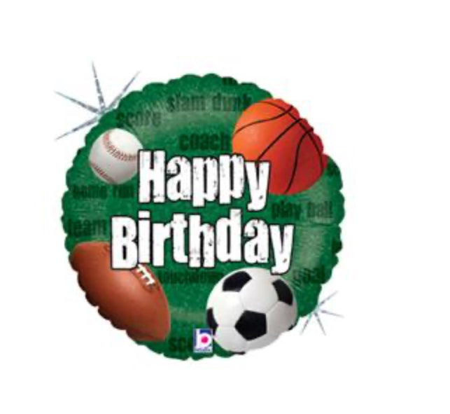 Sports Happy Birthday Foil Balloon
