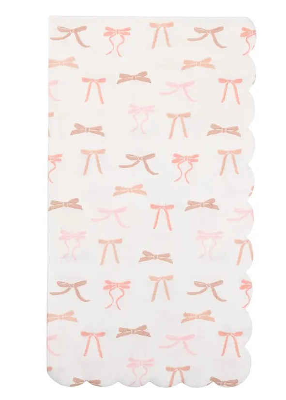 Multi Pink Bows Guest Napkin
