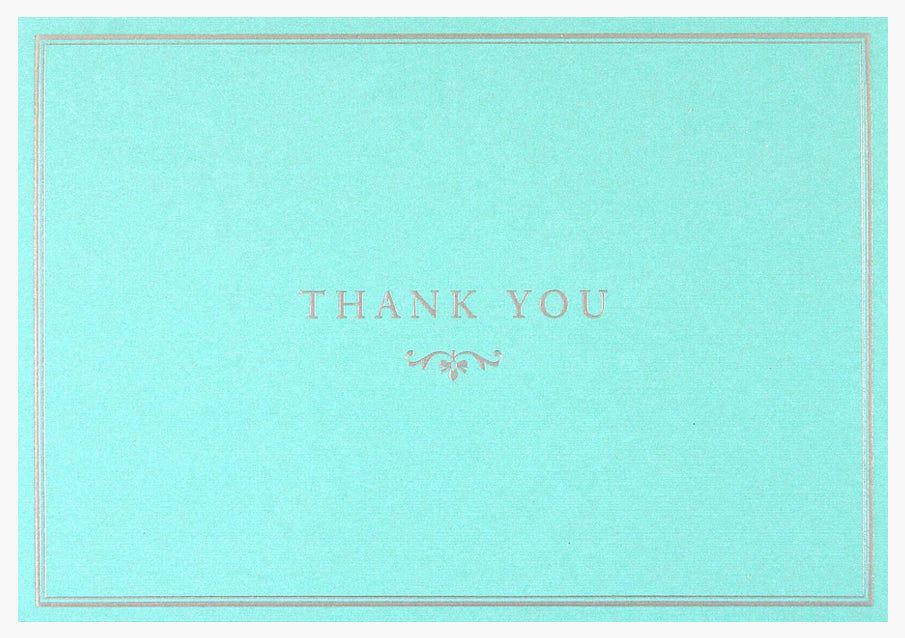 Blue Elegance Thank You Notes