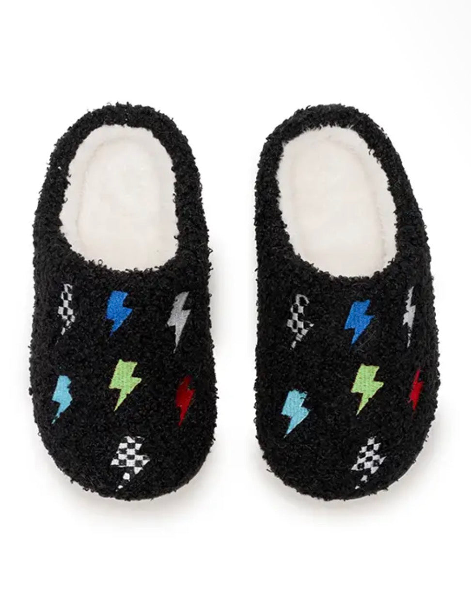 INDOOR / OUTDOOR Slippers - Lightning bolts - black