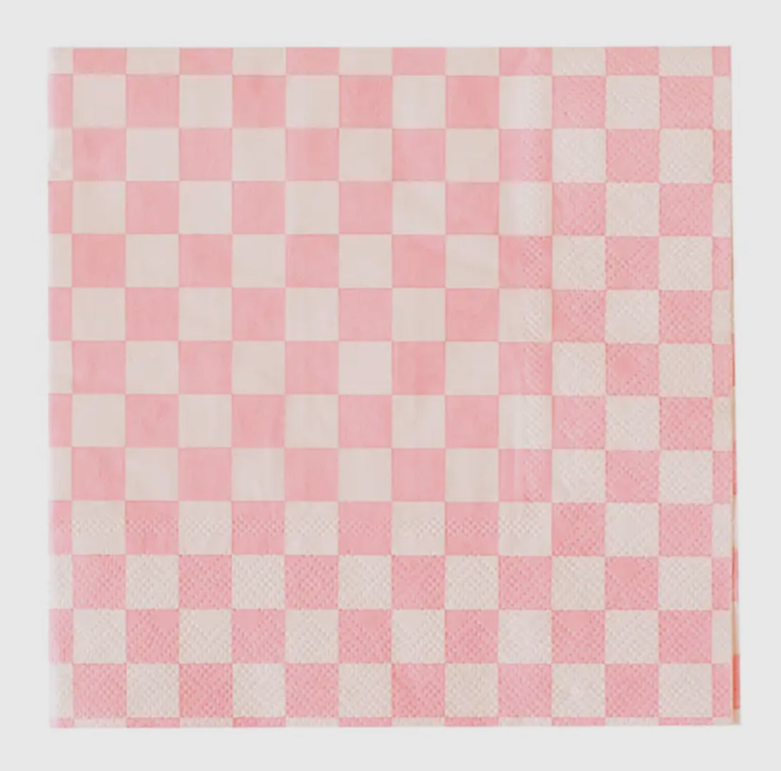 Check It Pink Lunch Napkin