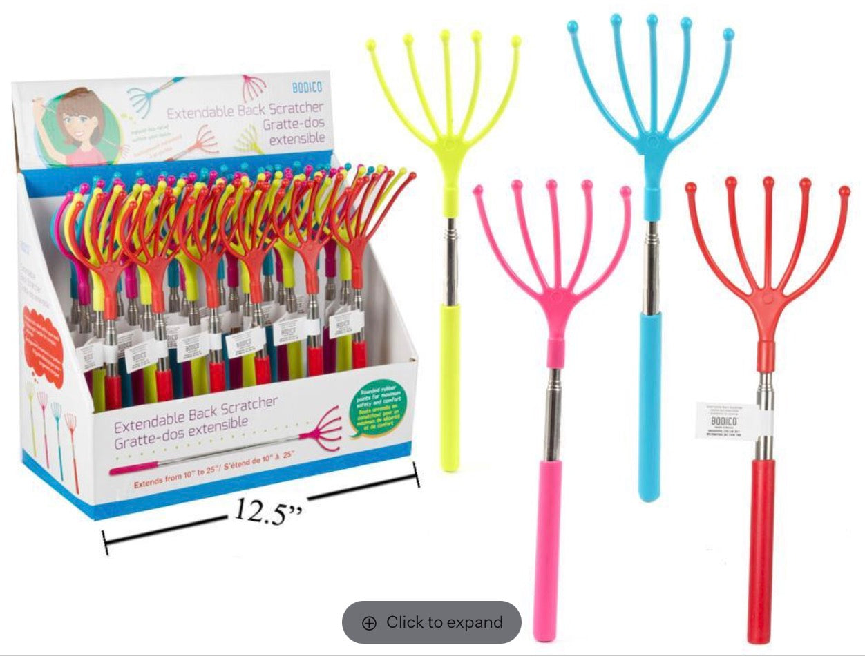 Extendable Back Scratcher 10"-25" ASSRT