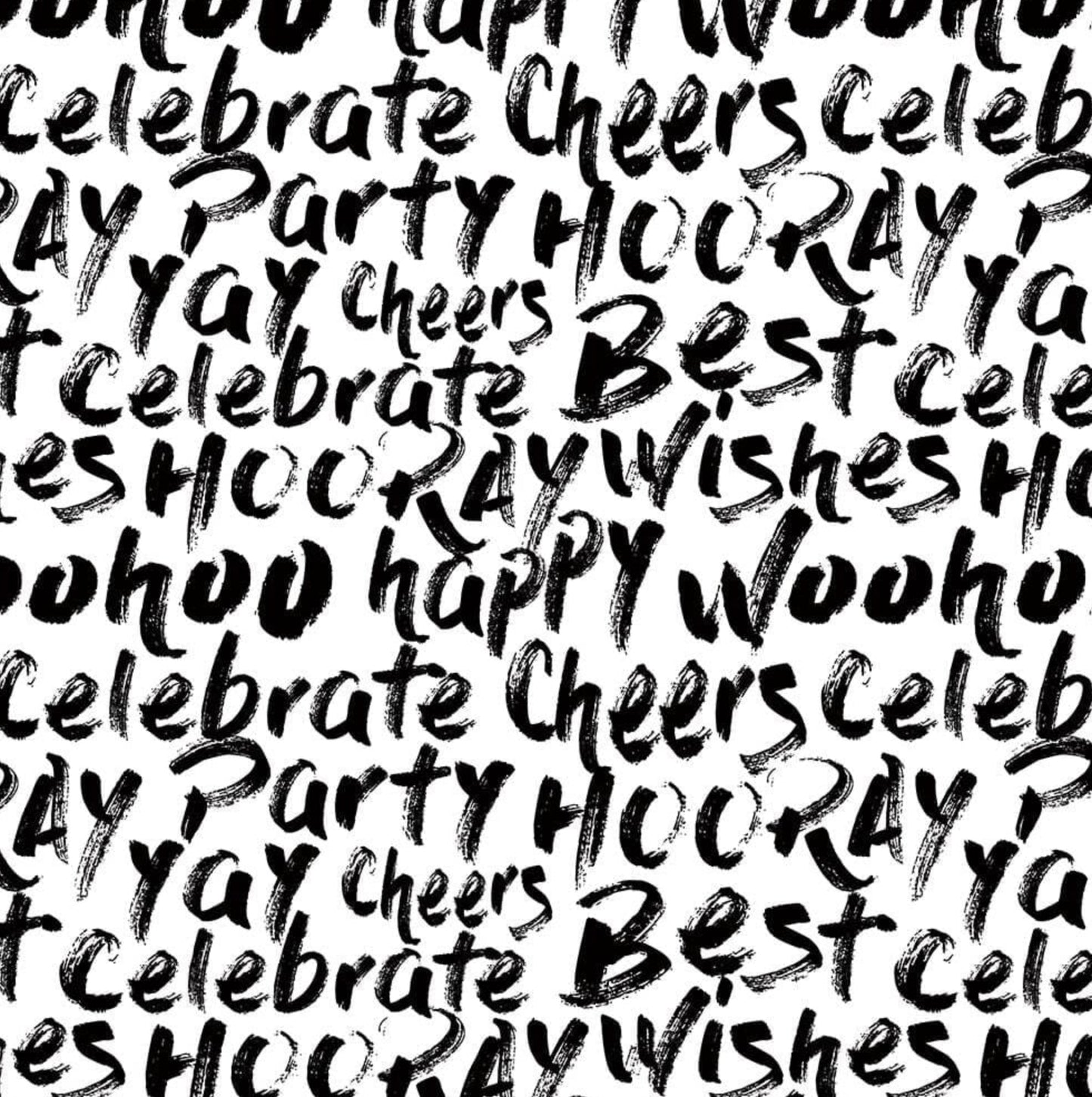 Celebration Black/White Wrapping Paper