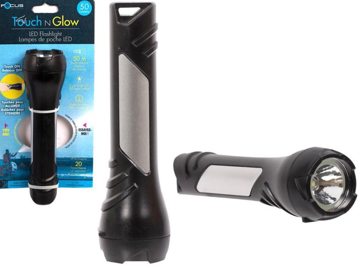 Focus Elect.Touch ON LED Flashlight 1 SMD, 50 Lumens, 50M distance