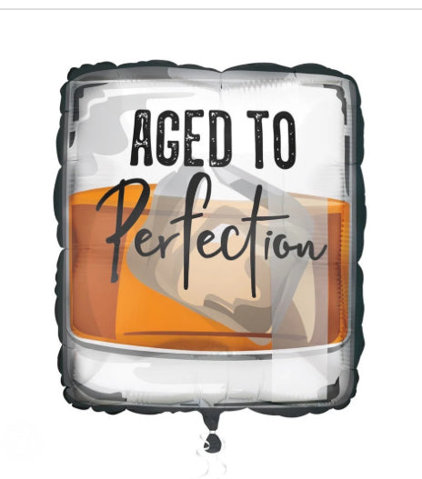 Aged to Perfection Whiskey Foil Balloon