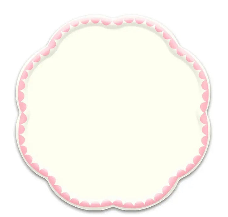 Pink dessert 8” paper plate