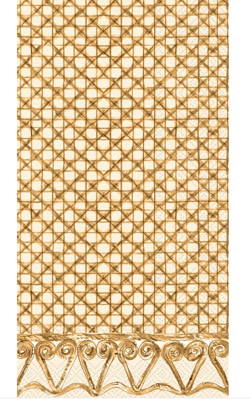 Botanical Cane gold Guest Towel
