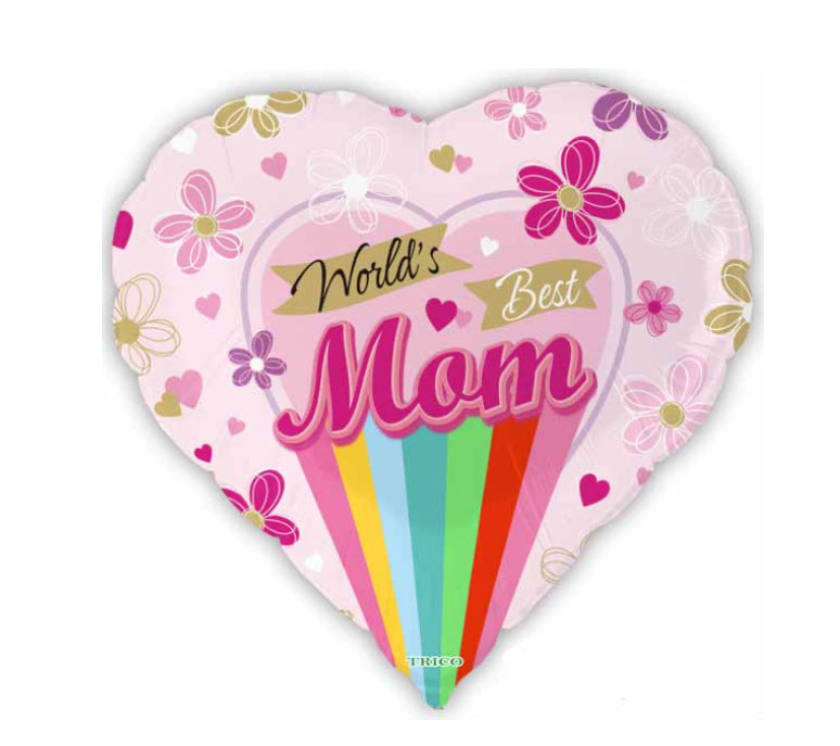 Worlds Best Mom Foil Balloon