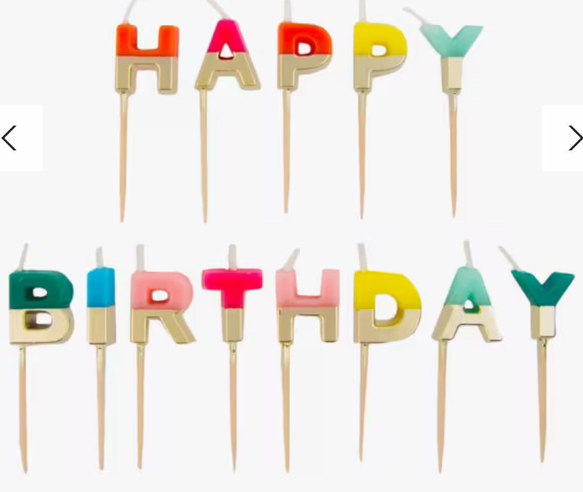 Talking Tables
Happy Birthday Candles