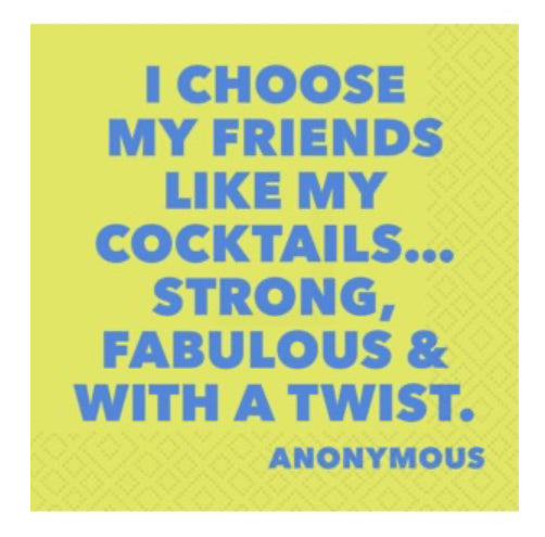 Friends like cocktails - Quip Cocktail Napkin