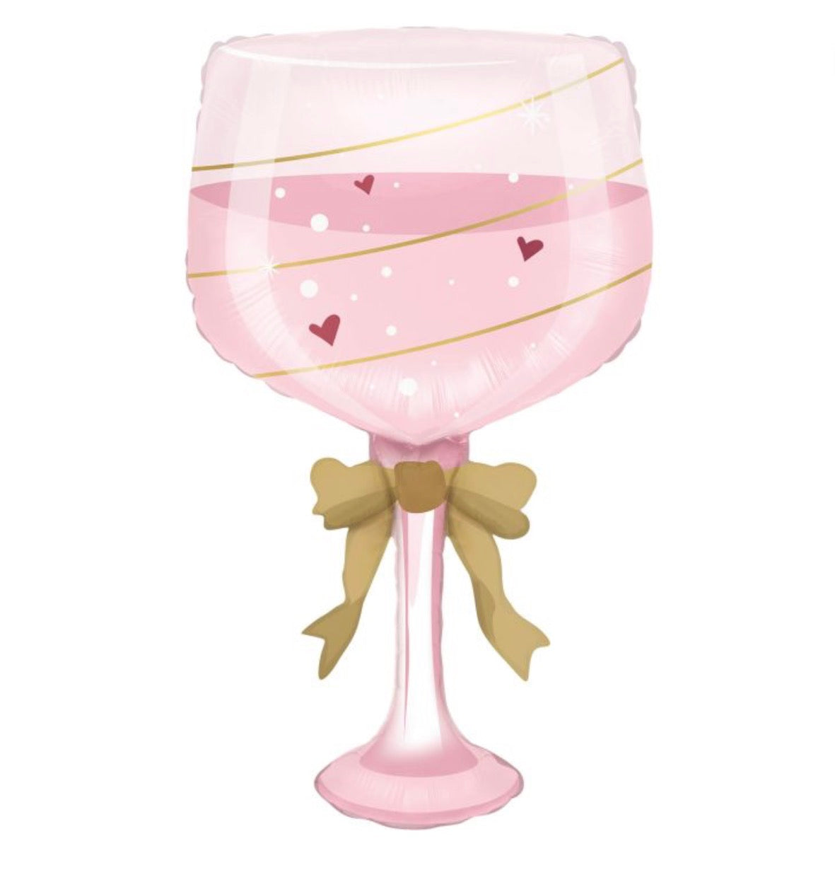 35" Anniversary Pink Champagne Glass Balloon
