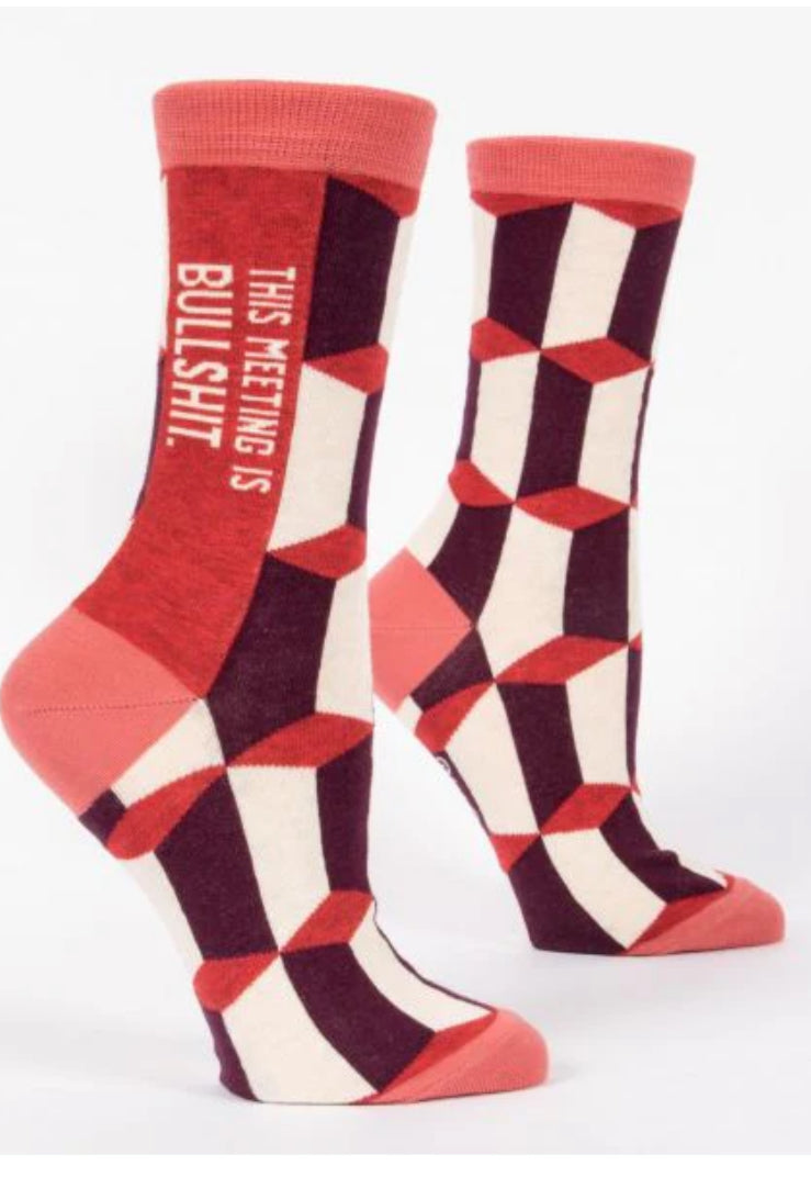 Blue Q Women’s This meeting is bullshit Socks