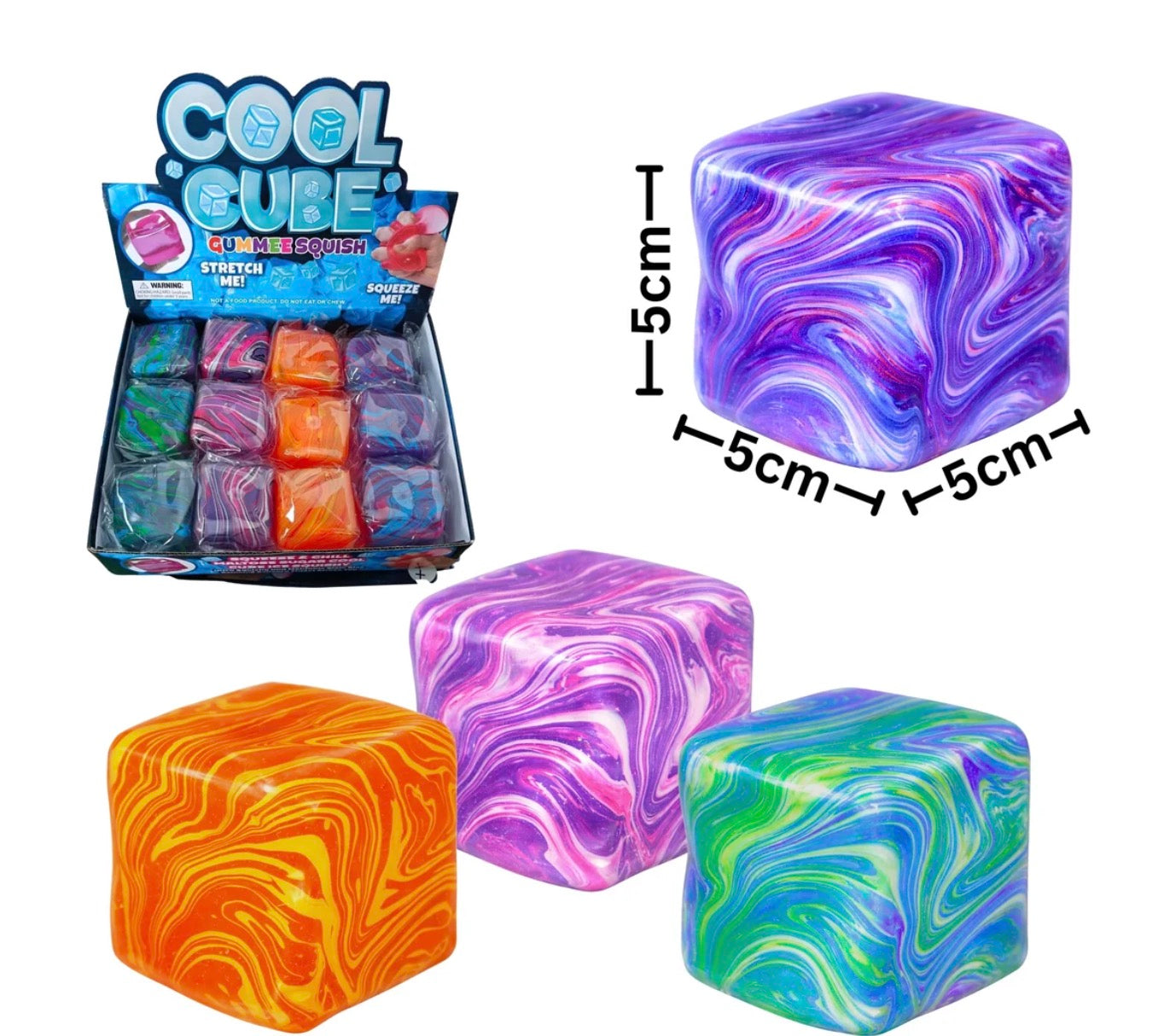 Marble Sugar Squishy Cube