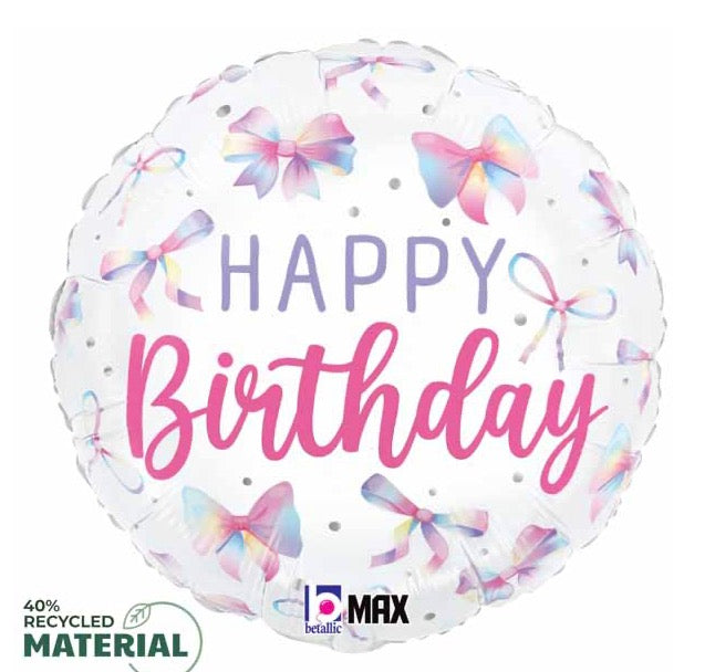 Multi color bow foil balloon
