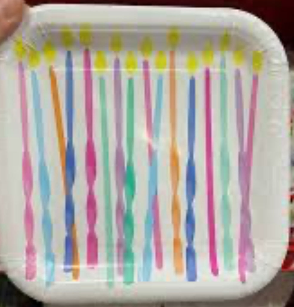 Candle Dessert Plates - 8 count
