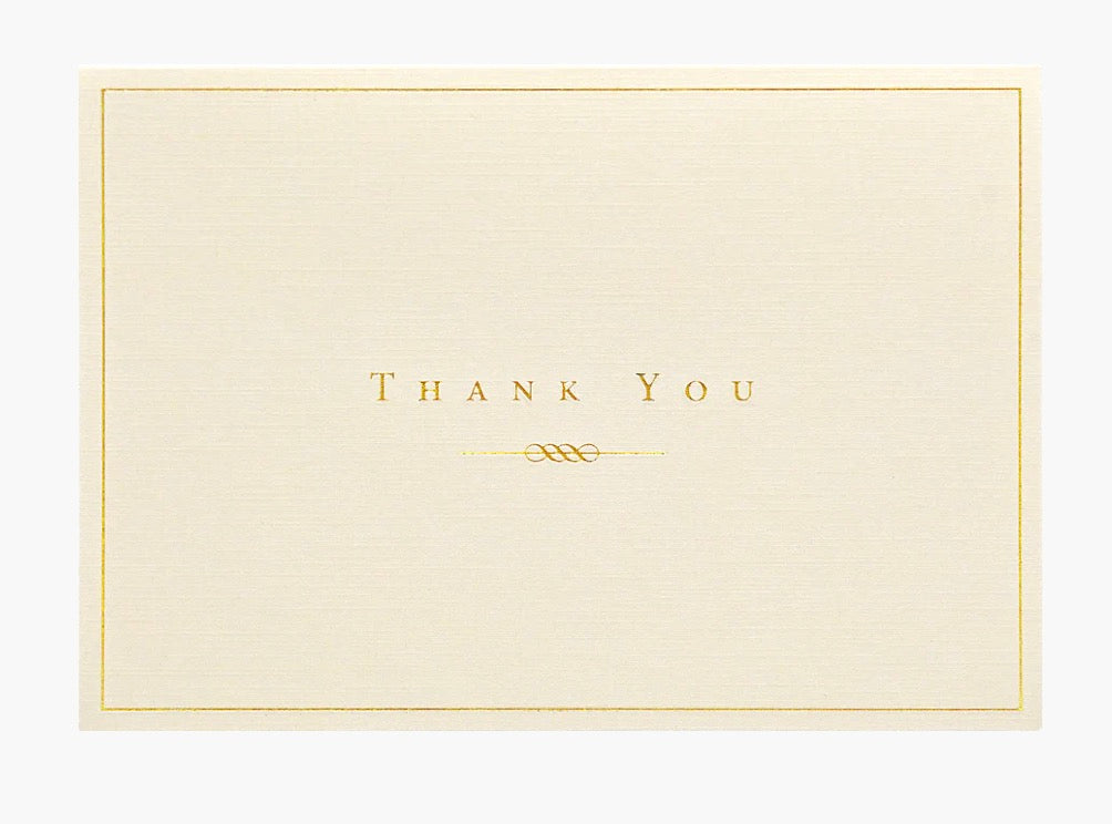 Gold and Cream Thank you notes