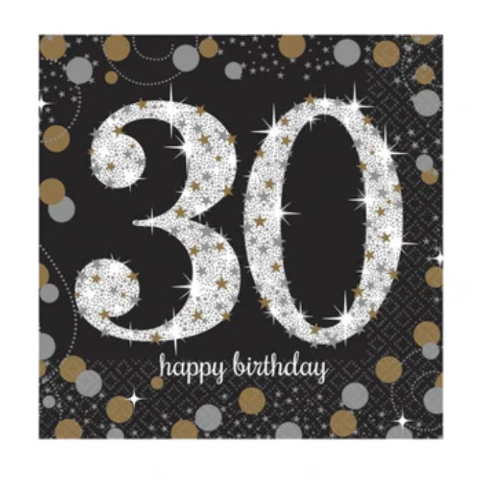 30th Sparkling Celeb - Beverage Napkins 16