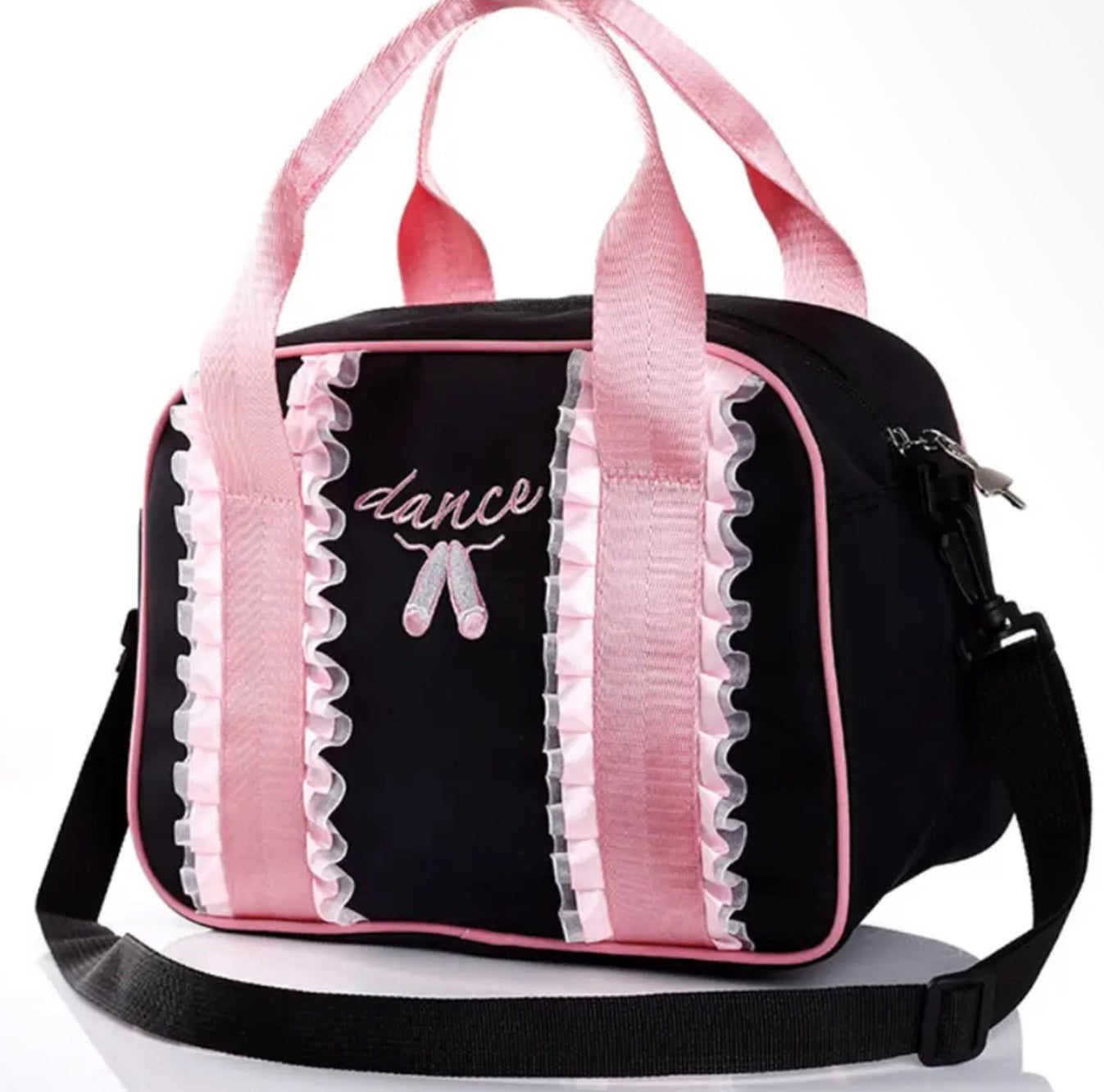 Dance Bag with Ruffles - Black
