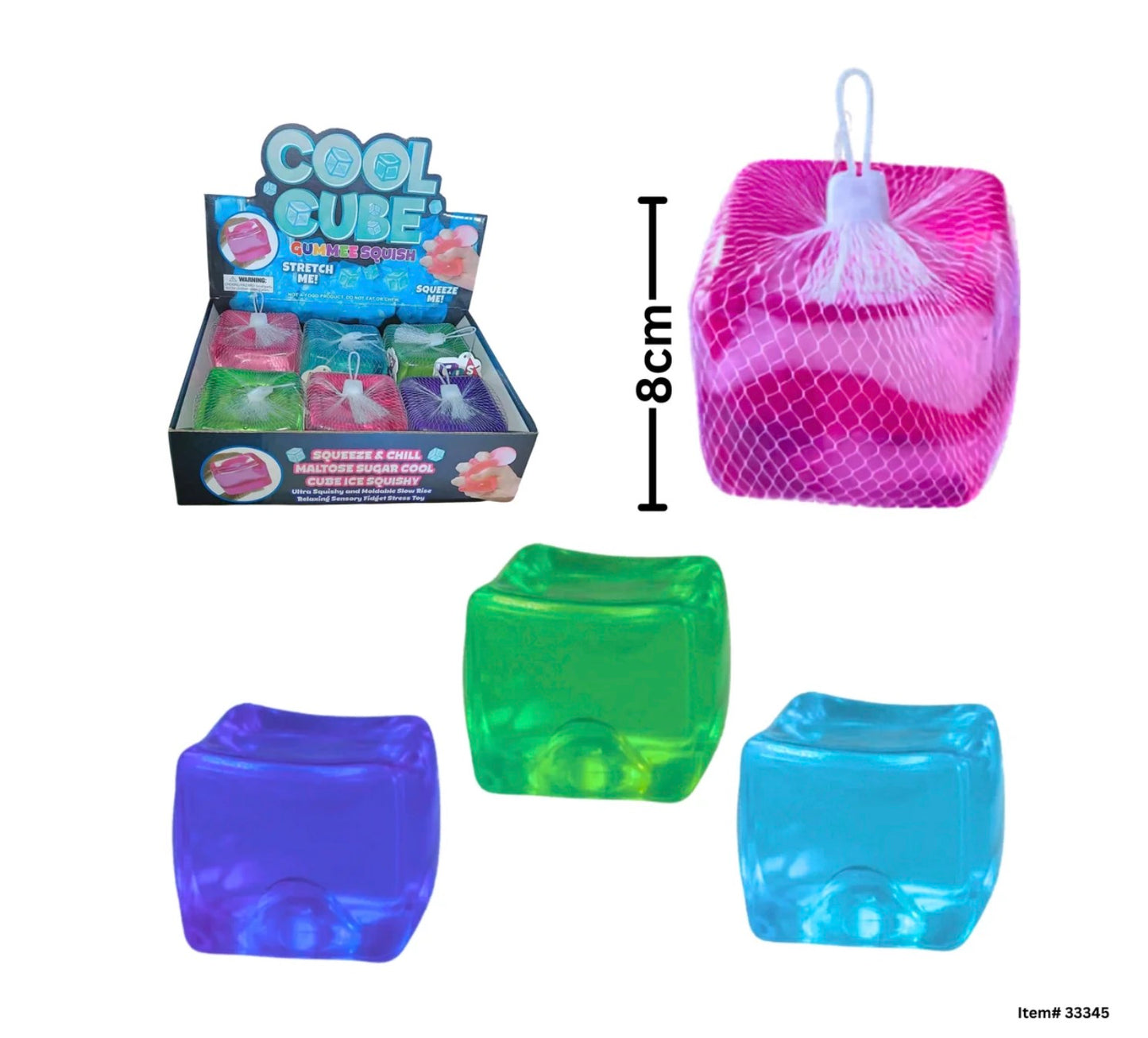 Jumbo Clear Gummee Squish Cube