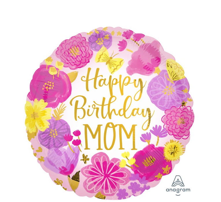 Happy Birthday Mom Foil Balloon