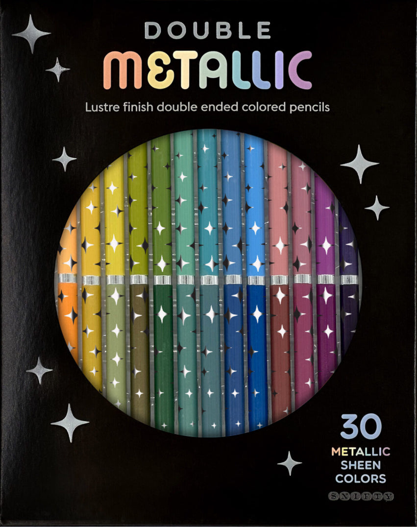 Double Metallic Dual Ended Colored Pencils