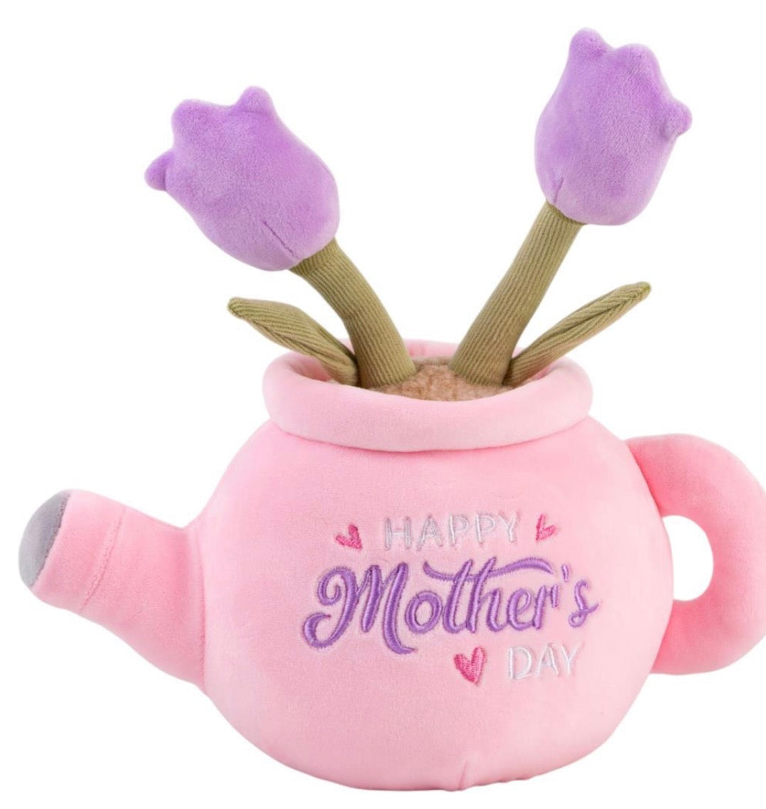 Mother's Day 11.5" Flower Pot Shaped Plush Decor