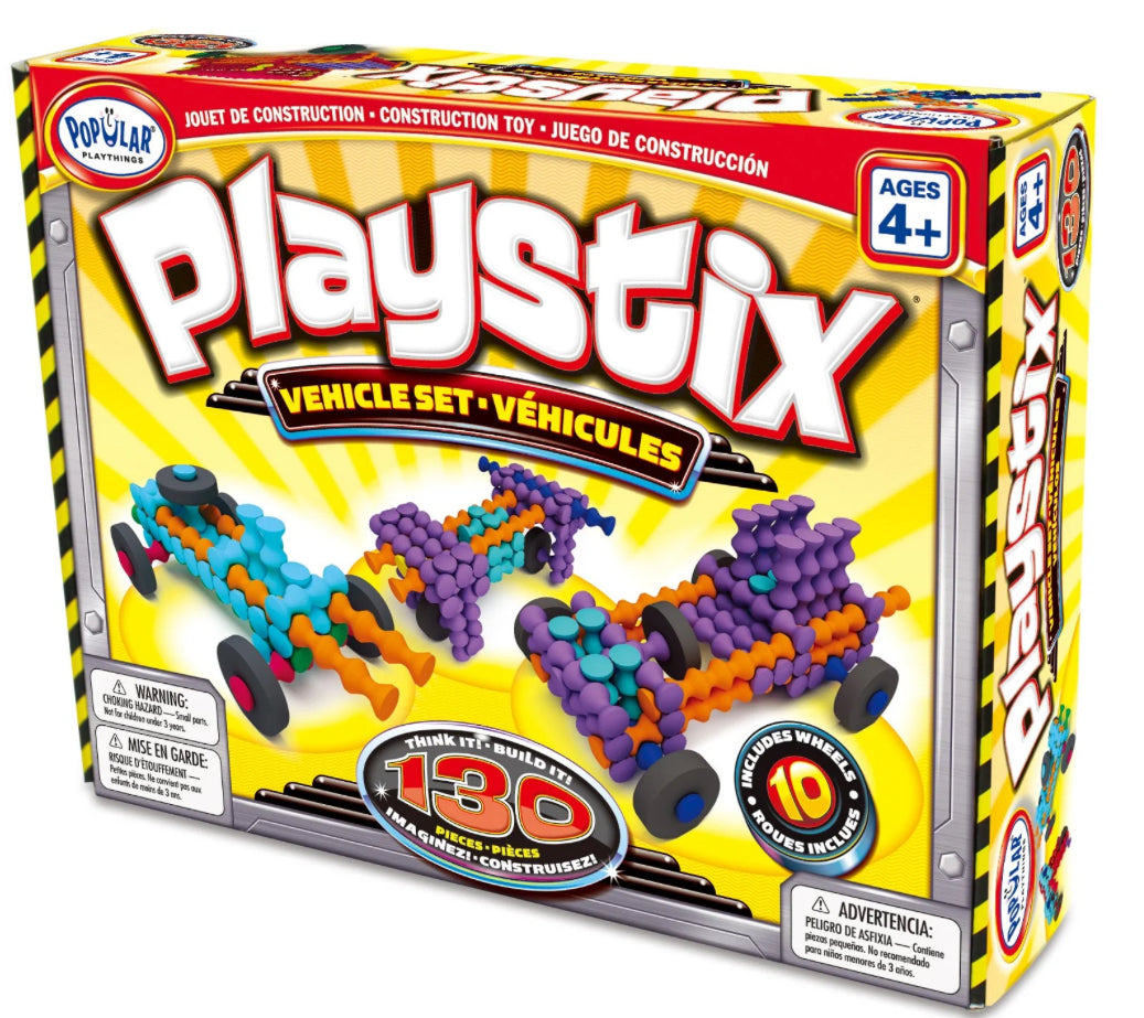 Playstix 130 Piece Vehicle Set