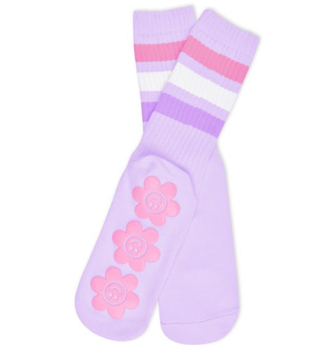 Purple Groovy Smiles Socks