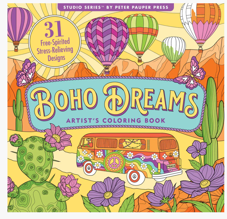 Boho Dreams Adult Coloring Book