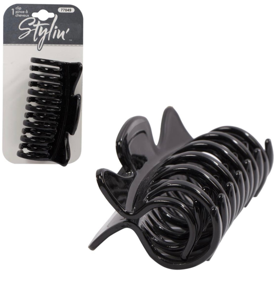 Large Black Claw Clip