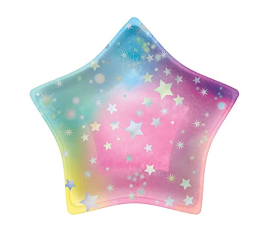 Unicorn star Dessert Plate