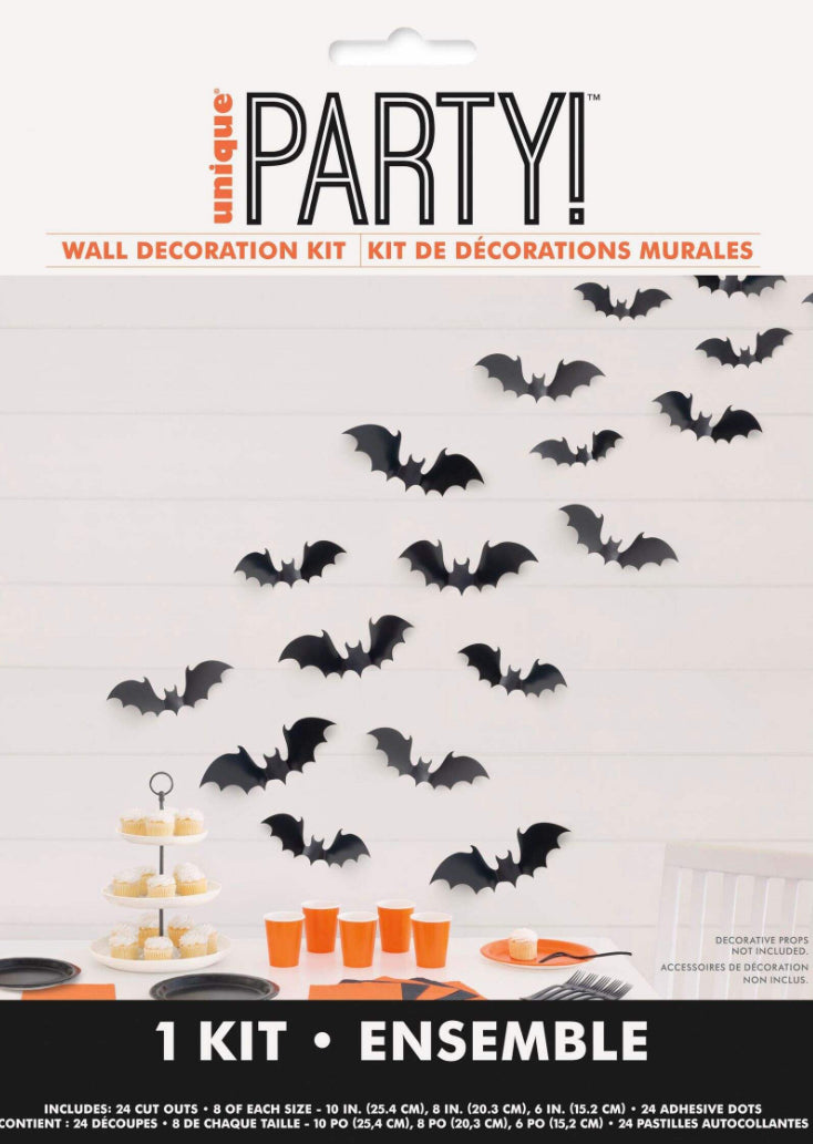 Bat wall decoration kit - Halloween