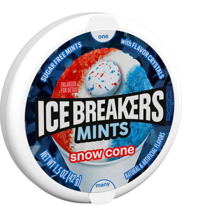 ICE BREAKERS Snow Cone Flavored Sugar Free Mints