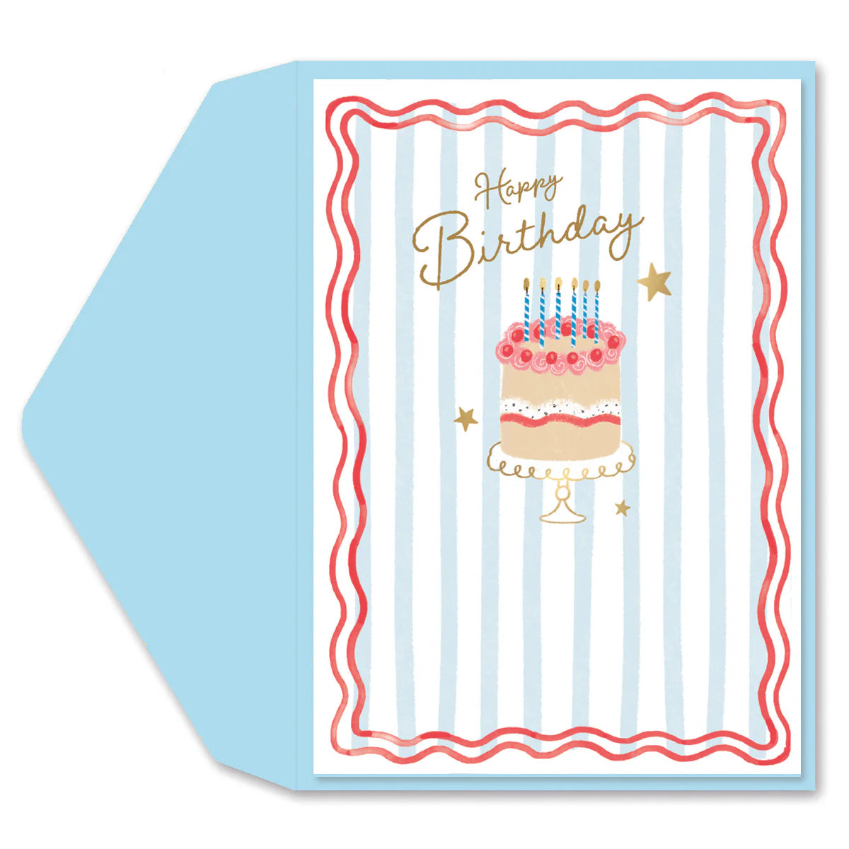Watercolor Greeting Card cake card