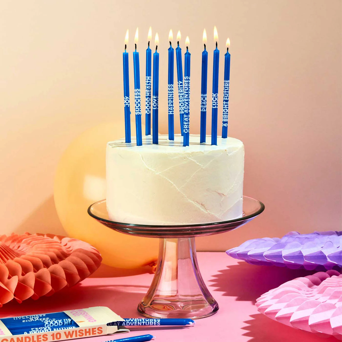 GREEN Wishing You Happy Birthday Candles