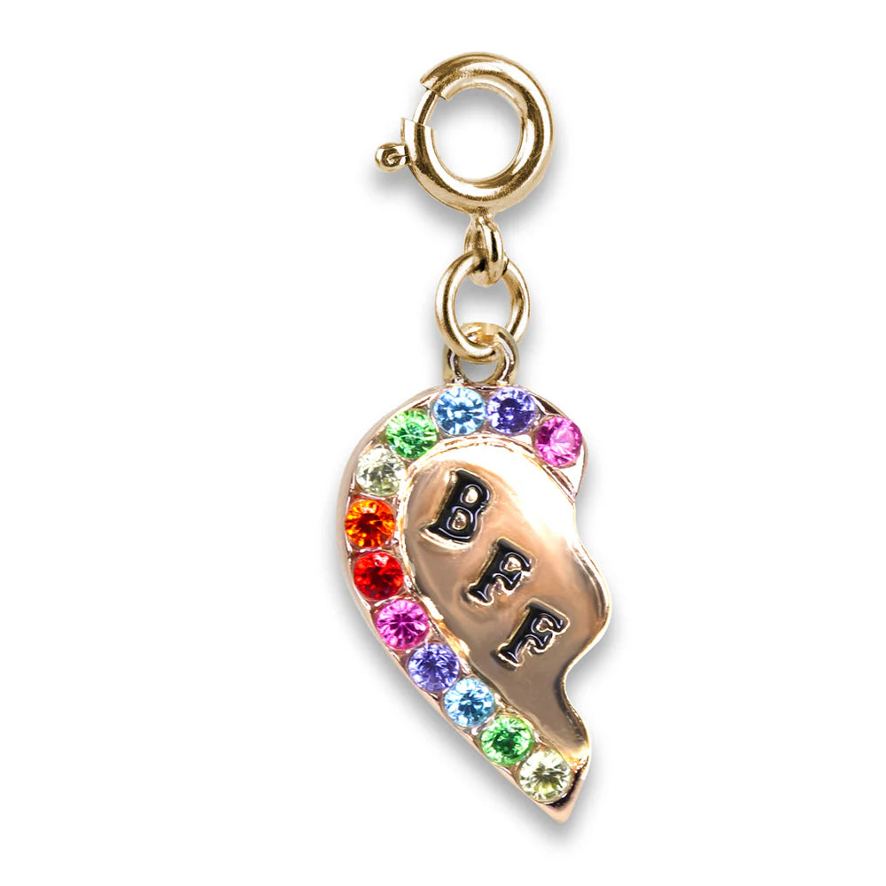 Gold bff broken charm
