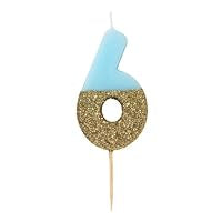 Glitter candle number 6