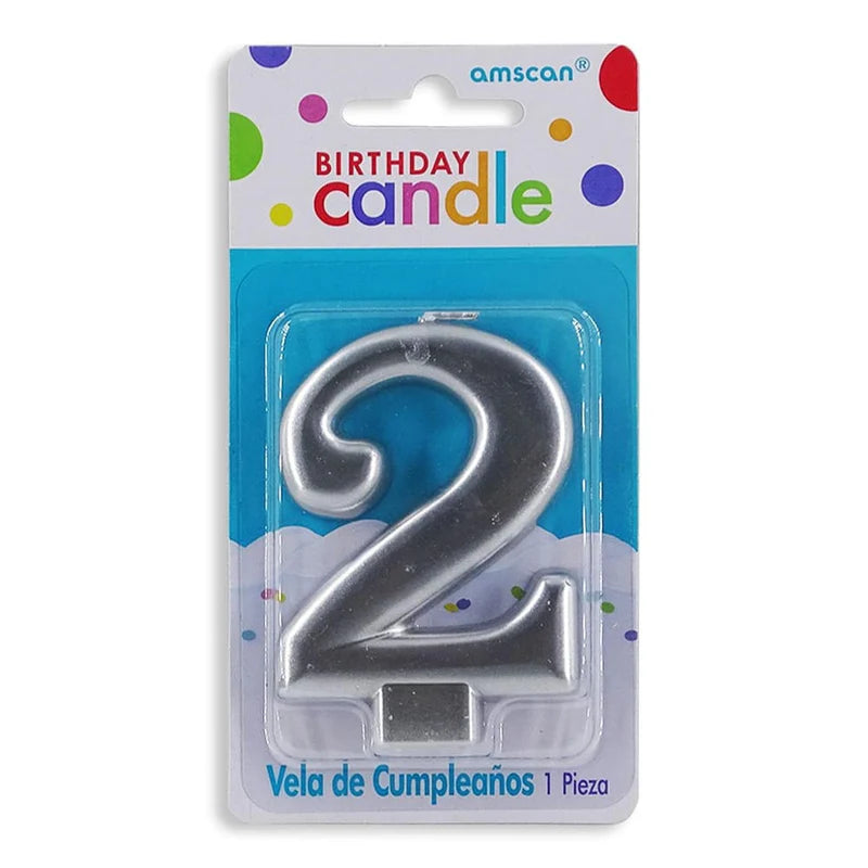 Candle Metallic Numeber