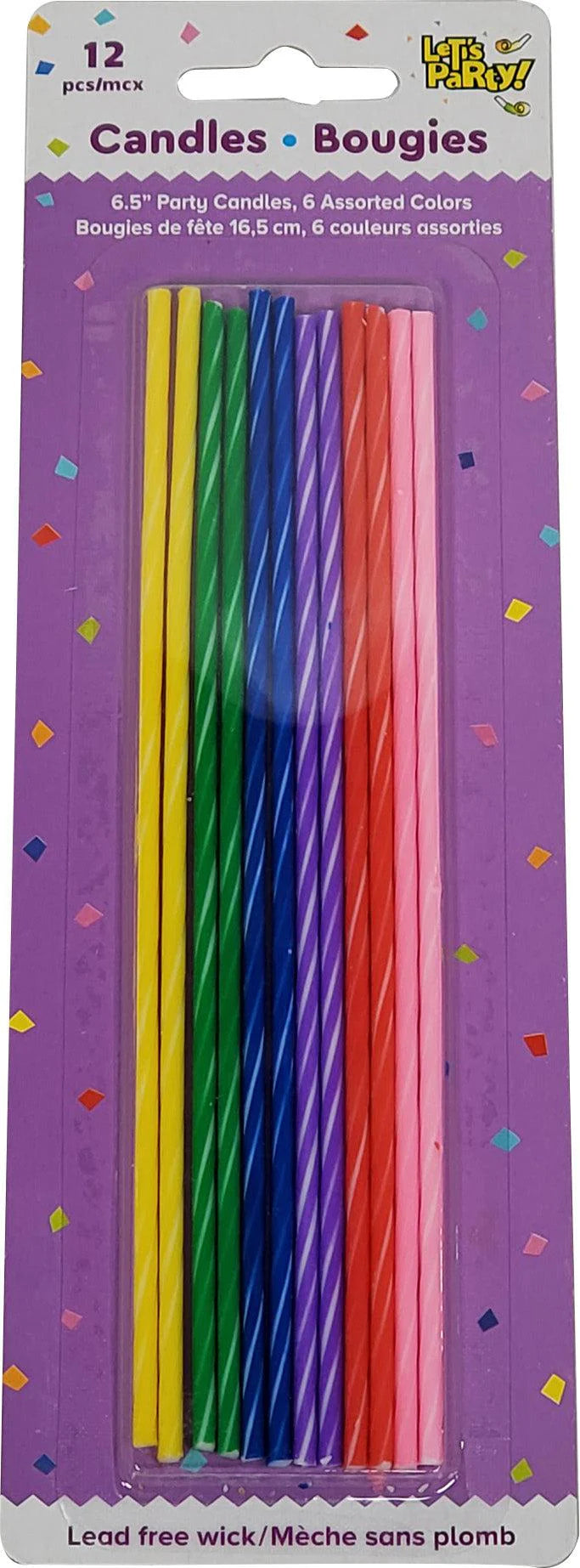 Cake Candle - 6.5" Assorted Colours