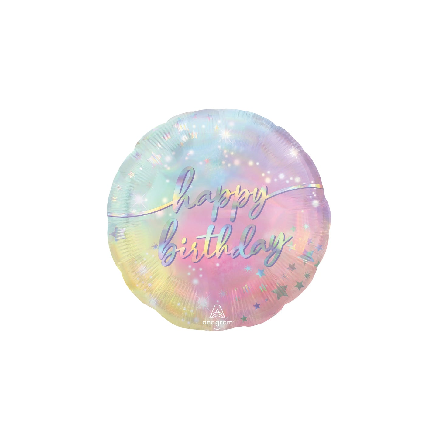 Cute pastel with star happy birthday foil balloon