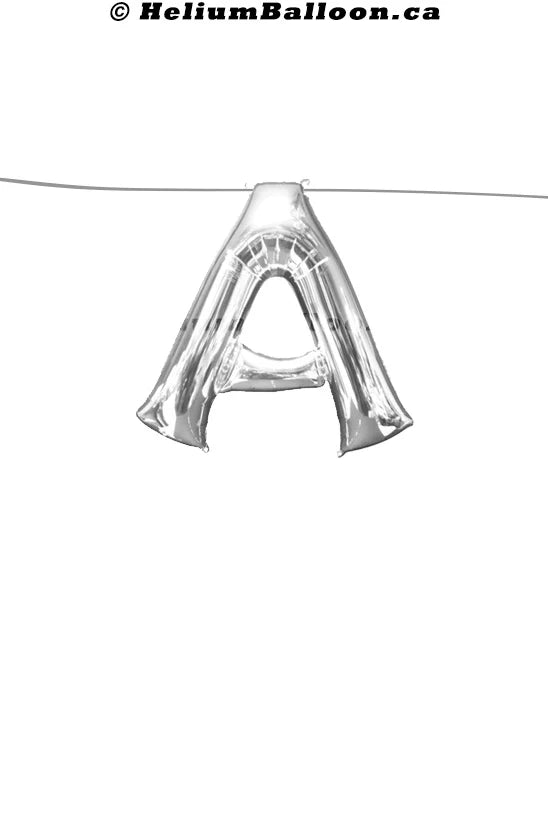 Air filled decoration letter A- silver