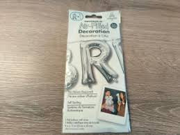 Air filled decoration letter R - silver