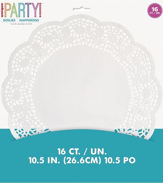 10.5" White Paper Doilies