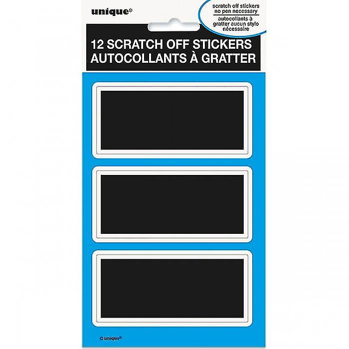Unique Party Scratch Off Stickers (Pack of 12)
