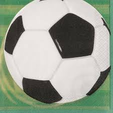 Soccer Beverage Napkins, 16 per Package